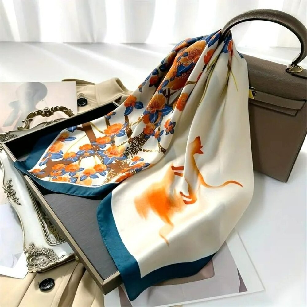 NWT - Boho Chic Printed Square Scarf (SKU 0262)